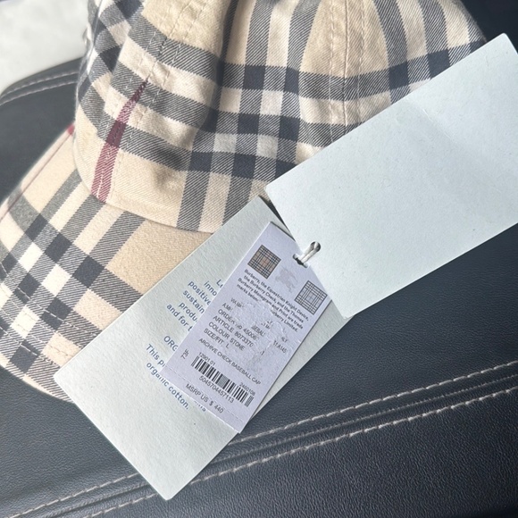 Burberry Archive Check Baseball Cup /Hat 100% Authentic - Picture 9 of 11